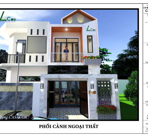 Mẫu Nhà Phố 1 Trệt 1 Lầu Độc Đáo Đẹp