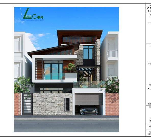 Thiết Kế Nhà 3 Tầng anh Hùng Quận 7 Tp.hcm