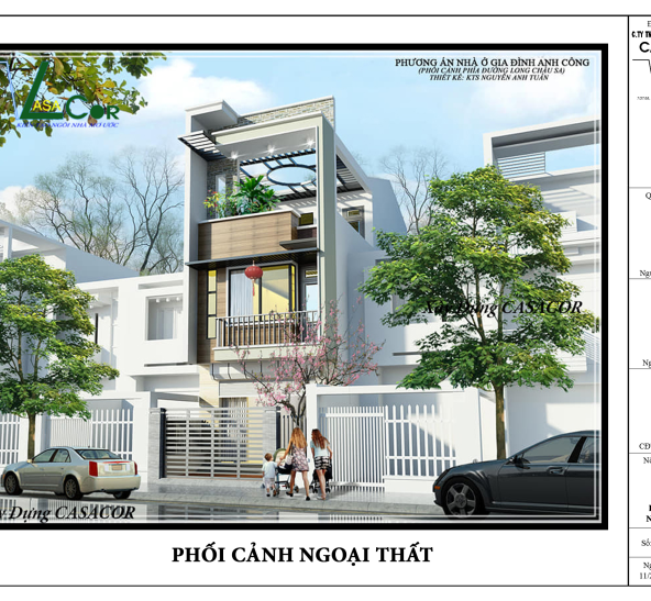 Thiết Kế Nhà Phố 3 Tầng Tại Long An