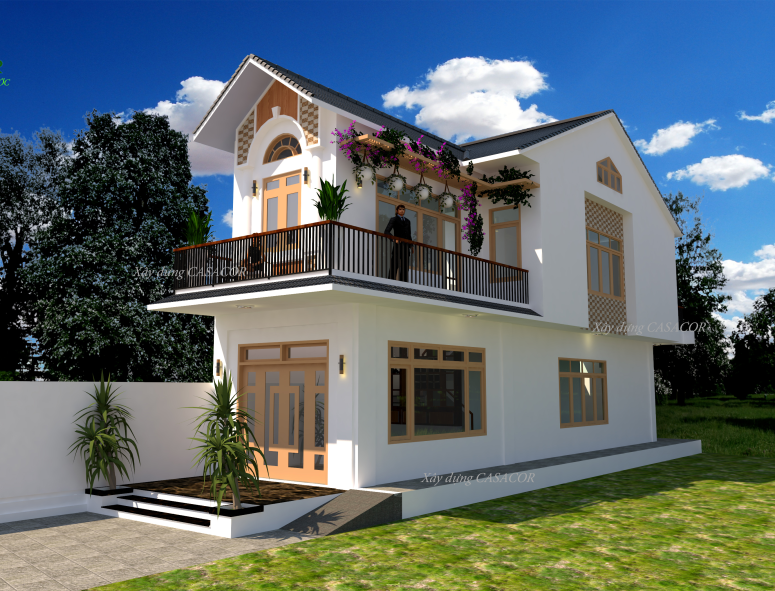 Mẫu Nhà 1 Trệt 1 Lầu Hiện Đại
