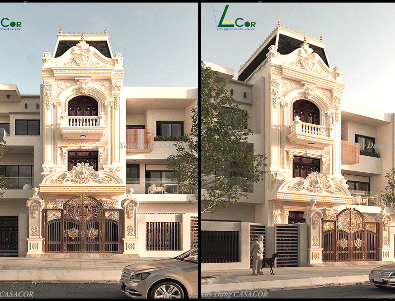 Thi công xây dựng Nhà Phố Tân Cổ Điển Tại Bình Dương