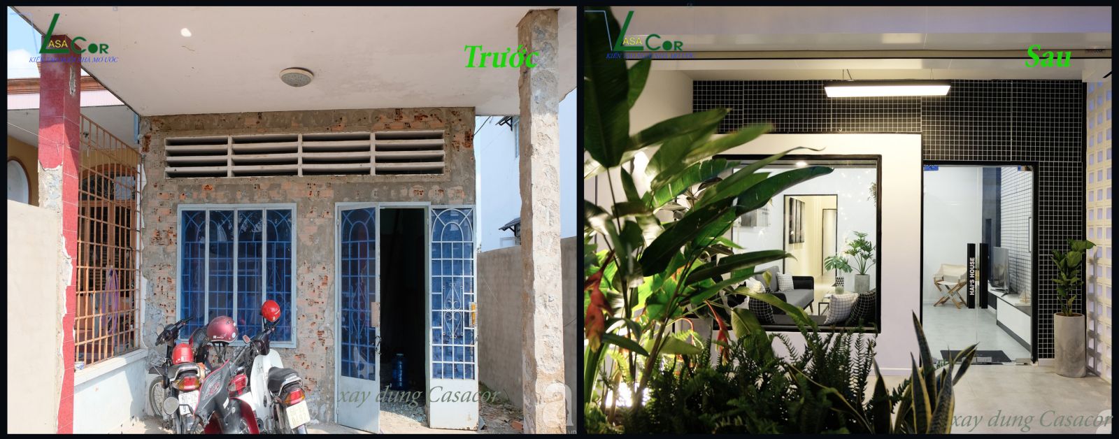 Hình ảnh trước và sau khi sửa chữa nhà