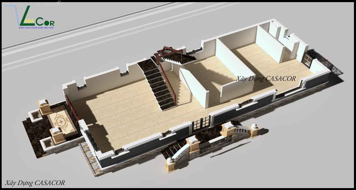 MB 3D tầng 1 biệt thự phố Tại Tây Ninh