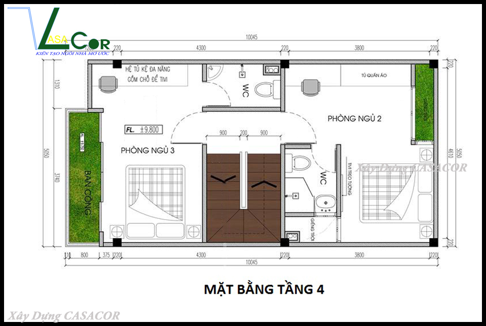 MB lầu 3 nhà phố hiện đại 5x10m tại Bình Tân