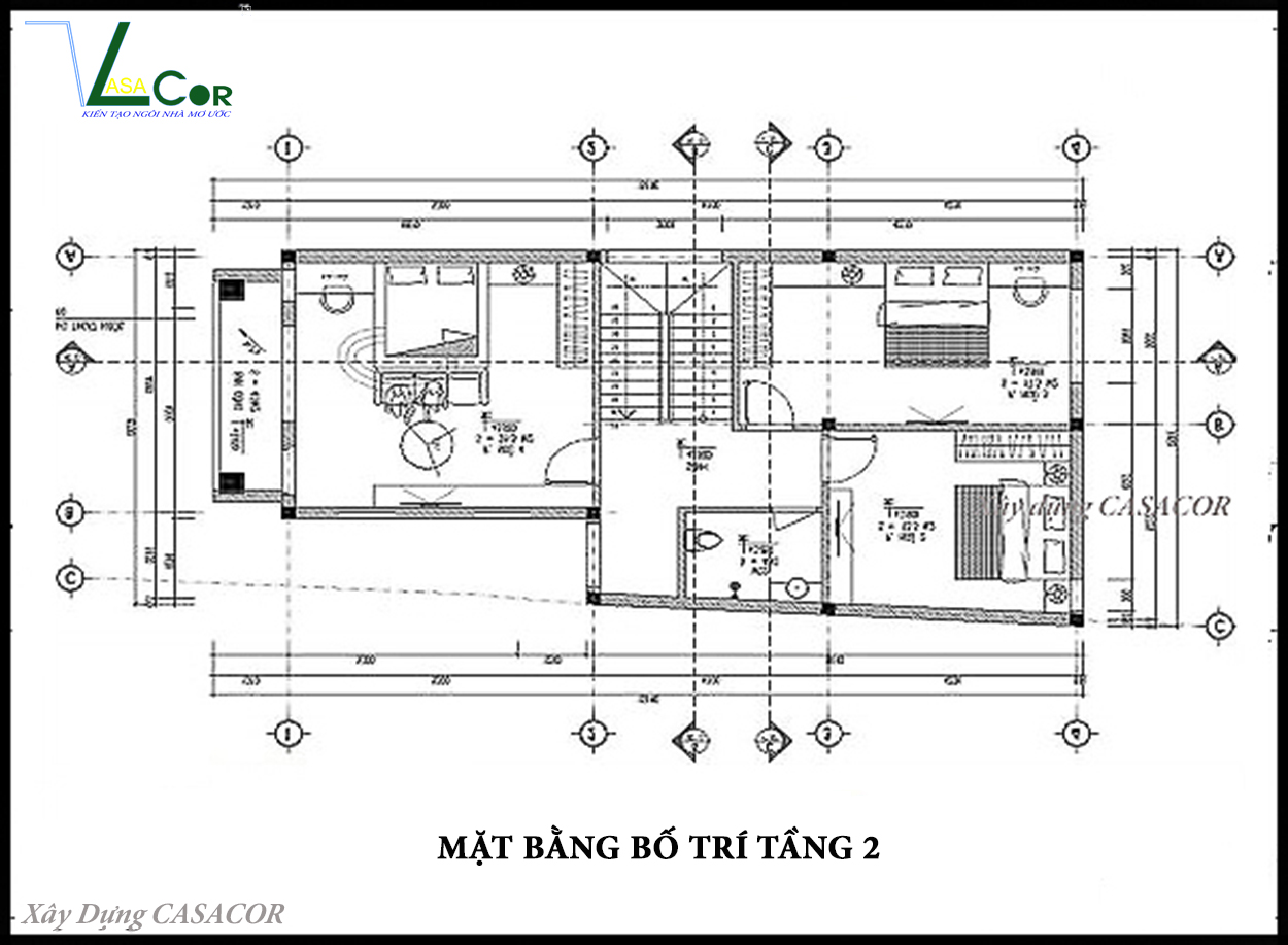MB tầng 2 nhà phố tân cổ điển chữ L