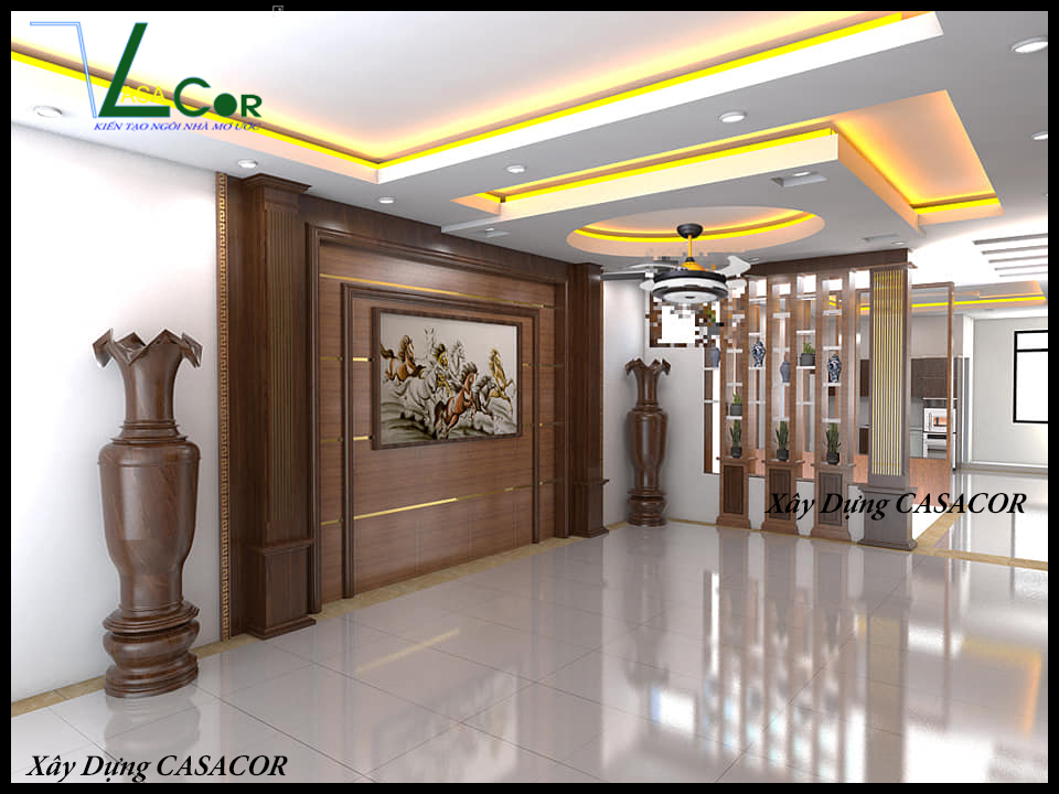 Phòng thờ nhà phố 3 tầng tại Long An