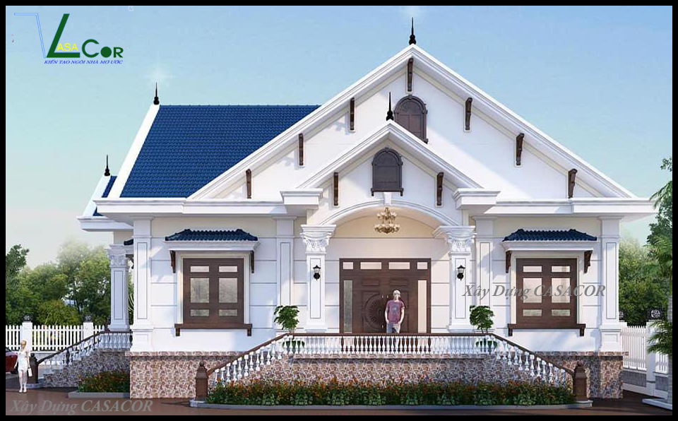 Phối cảnh 2 biệt thự sân vườn tại Qui Nhơn