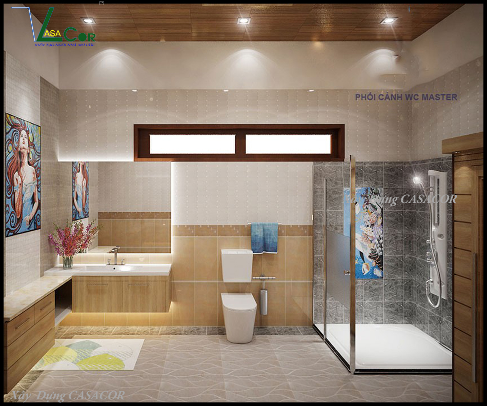 View 1 WC 1 nhà phố tân cổ điển chữ L