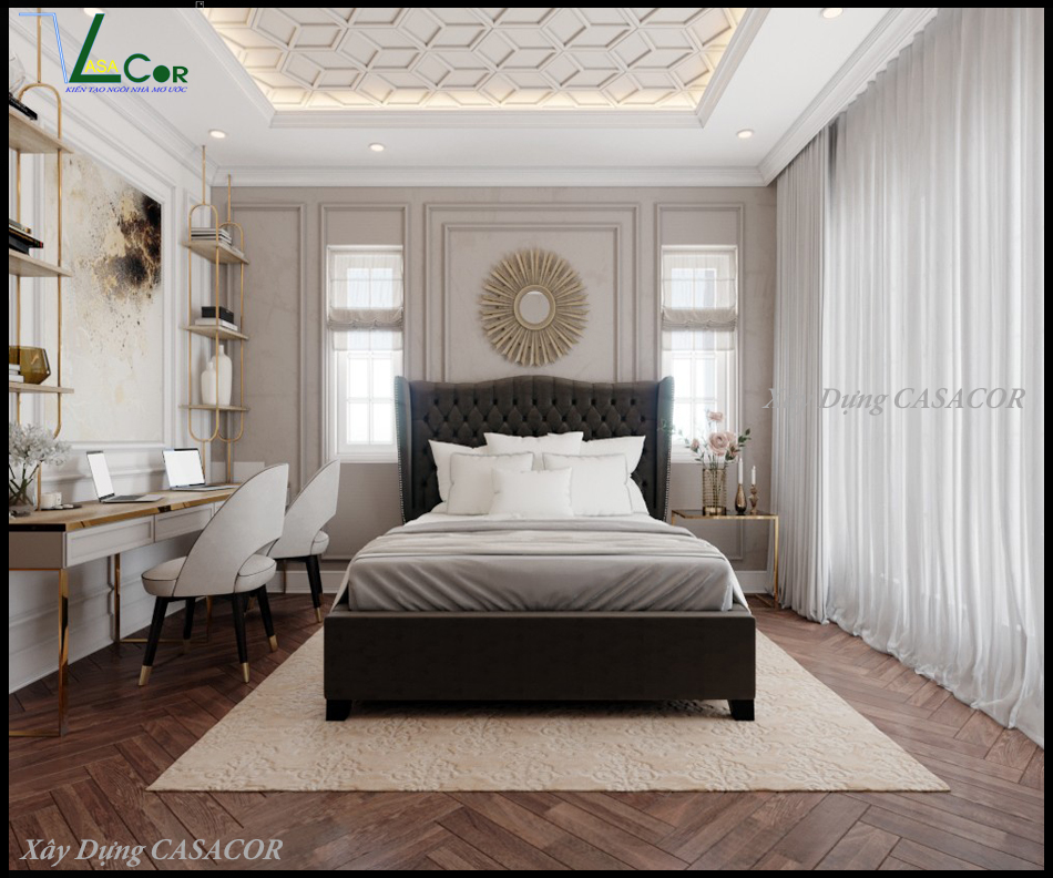 View 3 phòng ngủ 1 nhà phố tân cổ điển chữ L