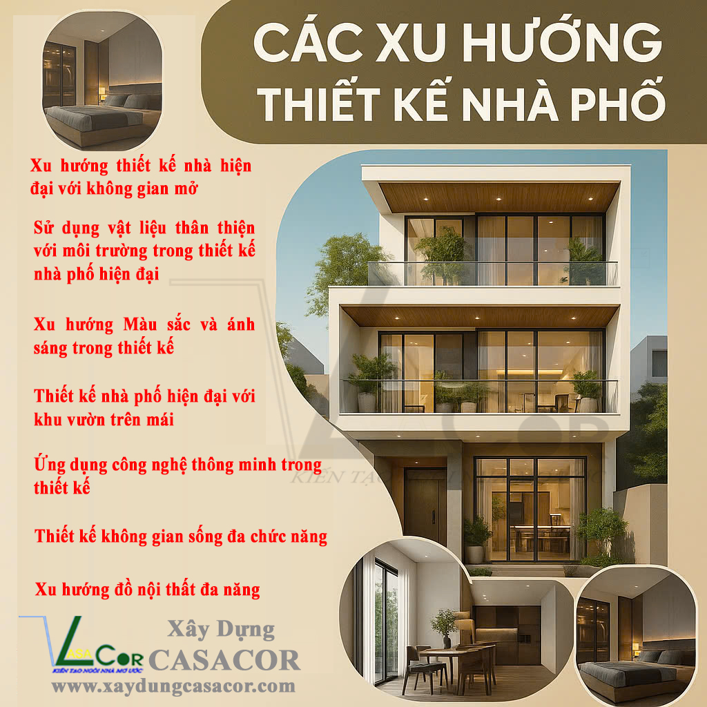 Các xu hướng thiết kế nhà phố năm 2025 - xây dựng casacor