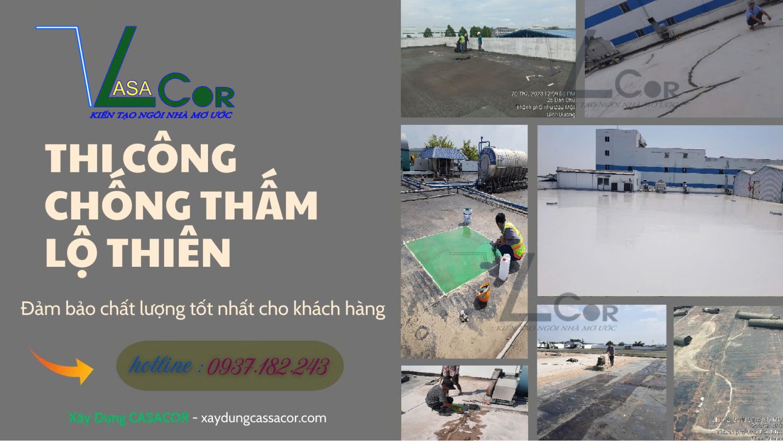 cty thi công chống thấm lộ thiên - xây dựng casacor