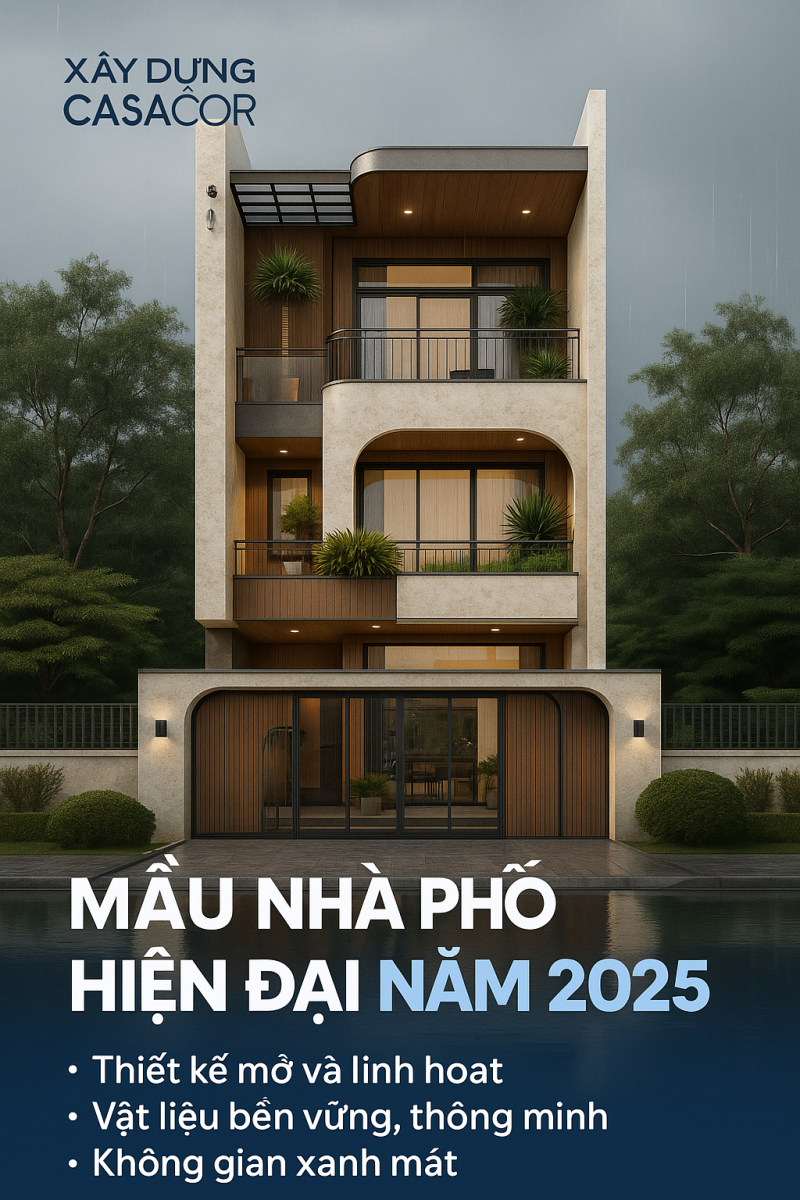 mẫu nhà phố hiện đại năm 2025 - xây dựng casacor 2
