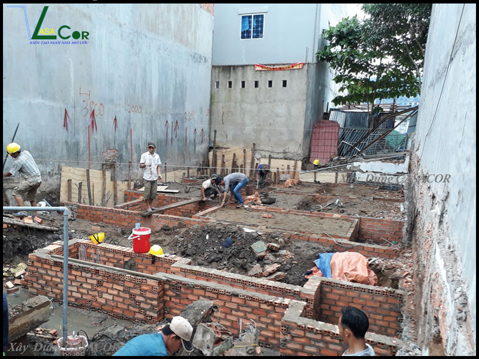 Thi công xây hố móng chung cư mini tại Bình Tân