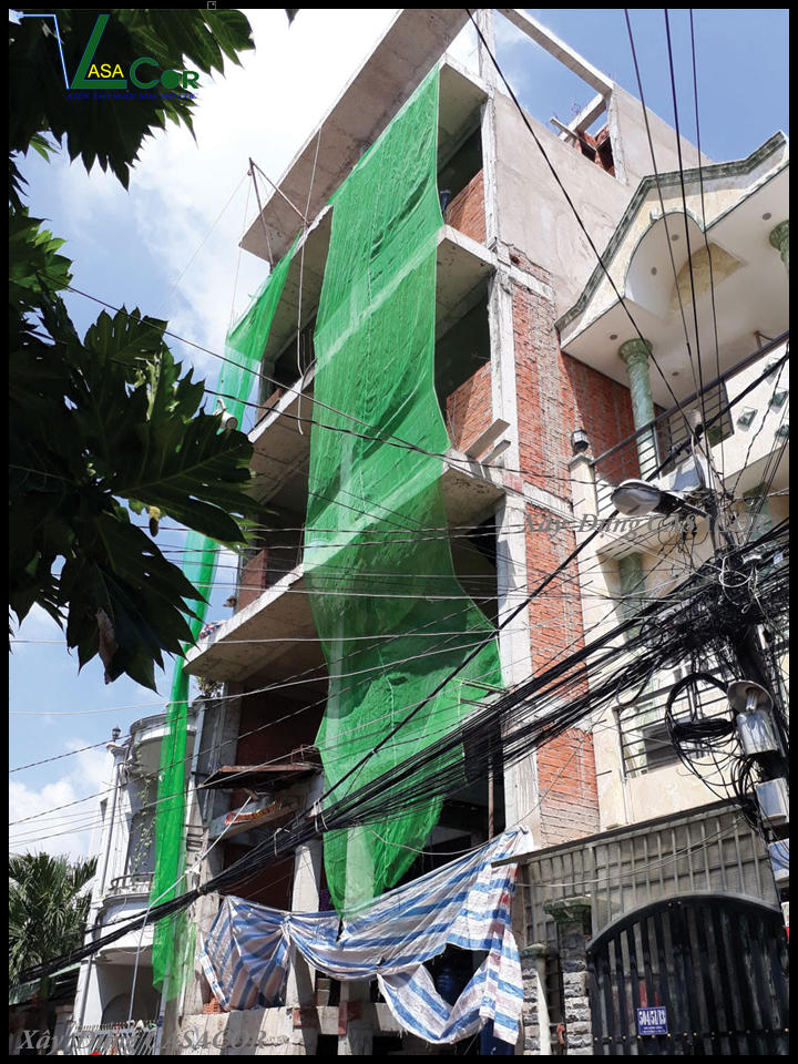 Thi công xây tô mặt tiền chung cư mini Bình Tân