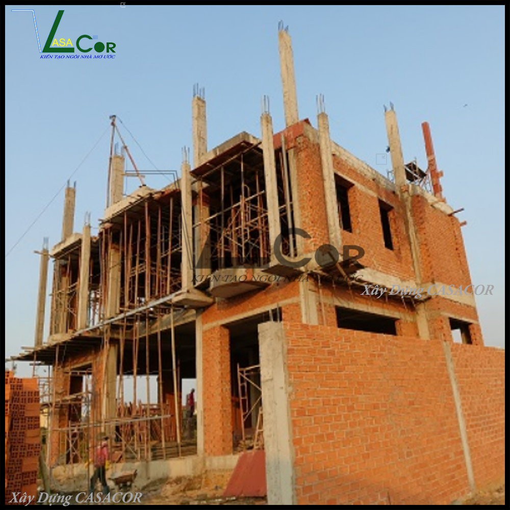Thi công lầu 2 biệt thự cao cấp tại Quận 9