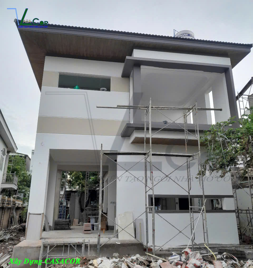 thi công sơn nước nhà phố 4 - xây dựng casacor
