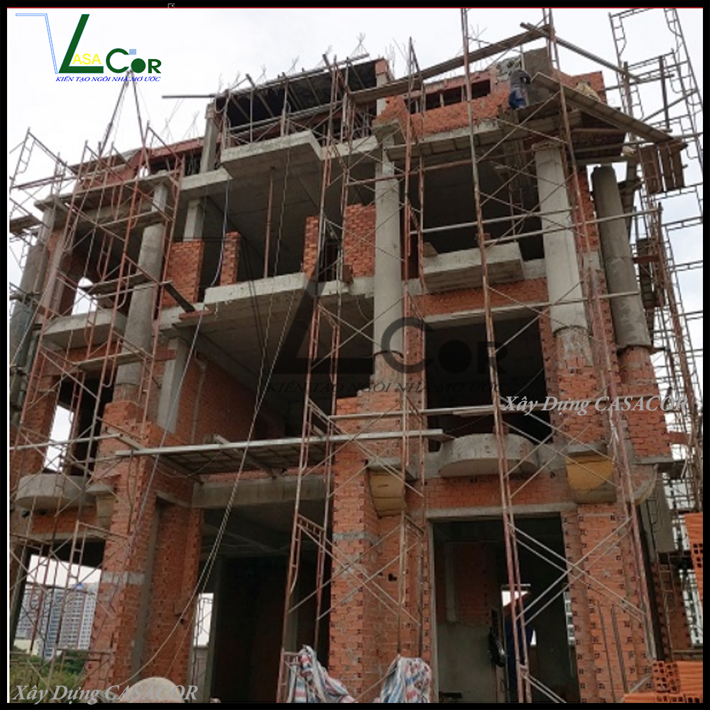 Thi công xây tường biệt thự cao cấp tại Quận 9