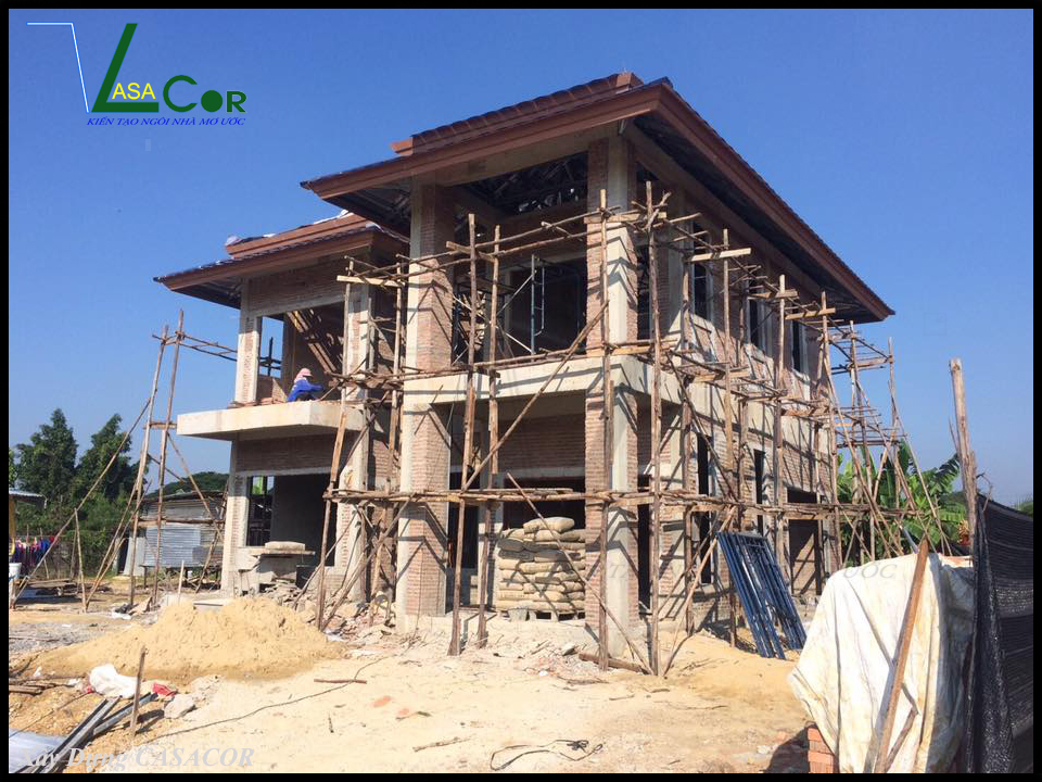 Thi công xây tường bao biệt thự phố tại Đồng Tháp (2)