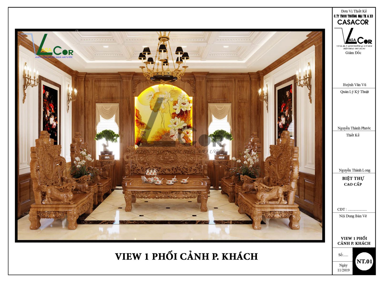view 1 phối cảnh phòng khách biệt thự quận 9