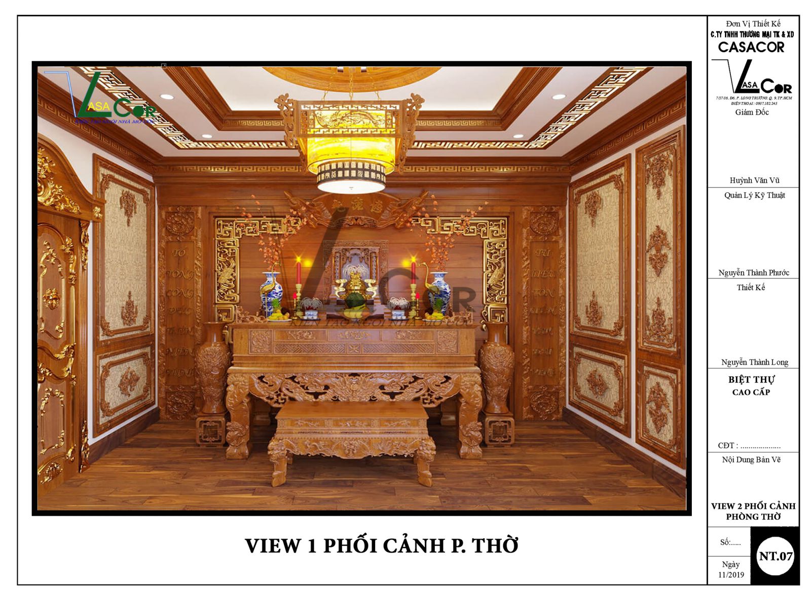 view 1 phối cảnh phòng thờ biệt thự quận 9