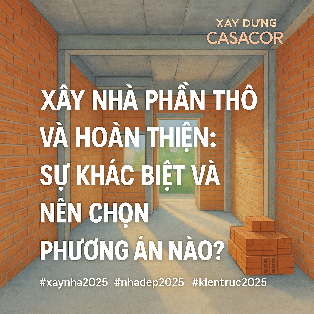 xây nhà phần thô và hoàn thiện - xây dựng casacor